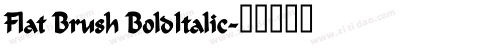 Flat Brush BoldItalic字体转换
